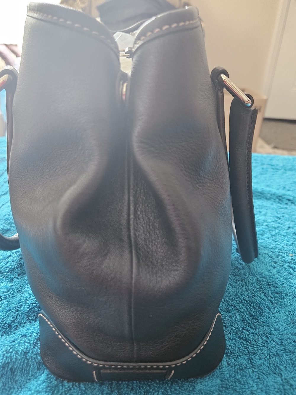Coach Black Leather Tote Bag - Picture 6 of 9